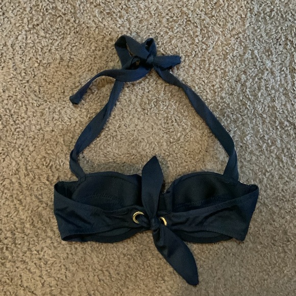 J Crew sz 8 black Bikini halter top - Picture 2 of 2